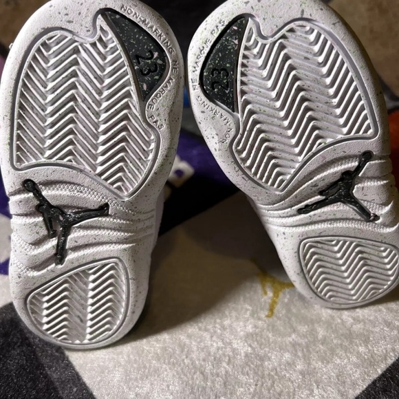 Jordan 12 Retro TD Size 5C in White - Picture 7 of 8